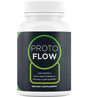 ProtoFlow supplement bottle - 60 capsules, 30-day supply with full ingredient label